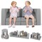 Suede 8-Piece Kids Climbing Blocks Set with Cushions, Arches and Modular Design